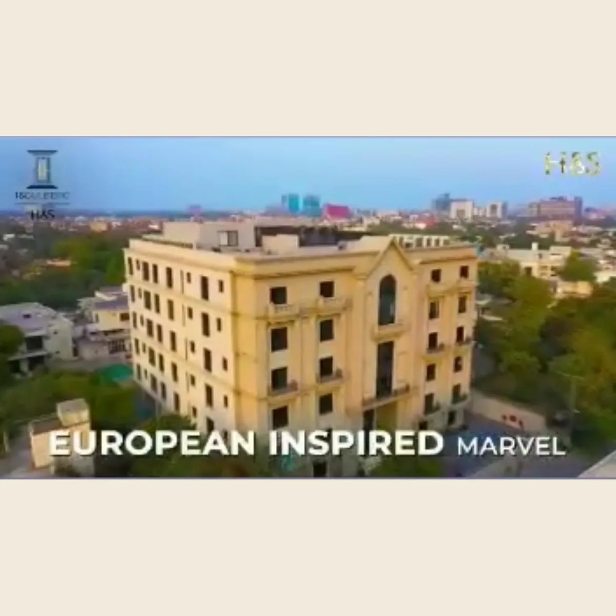 Projects 18 Gulberg by H&S, a European-inspired apartment building, seen from above