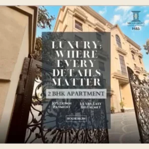 18 Gulberg gate and facade: 2 BHK apartments with 10 percent down payment and 1.5 years easy instalments